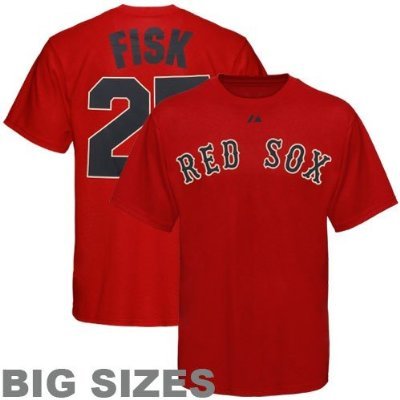 Boston Red Sox Vintage Majestic Carlton Fisk Big Jersey T-Shirt (6X)
