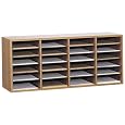 Safco Products Wood Adjustable Literature Organizer, 24 Compartment, Oak (9423MO)