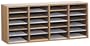 Safco Products Wood Adjustable Literature Organizer, 24 Compartment, Oak (9423MO)