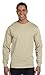 Hanes Men's Long-Sleeve Crewneck Beefy T-Shirt, SAND, Large