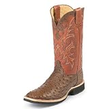 Mens JUSTIN Q-CREPE OSTRICH Cowboy Boots Casual BROWN SUN (Size Run 6 - 13 D EE) SPR-SUM... by Justin