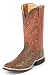 Men's Justin Boots Cowboy Boots Brown Full Quill Ostrich Skin 5112