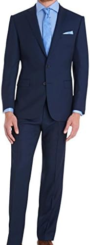 AMORSTORE Men's Classic Notch Lapel Formal Suits with Pants Navy