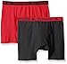 Quiksilver Little Boys' Red Gray Boxer Brief (Pack of 2)