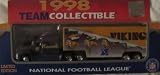 Minnesota Vikings NFL Diecast 1998 Matchbox Tractor Trailer Football Team Truck White Rose Collectible Car