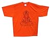 T Shirt Orange Yoga Tees Short Sleeves Shiva Printed Tee-shirt Large