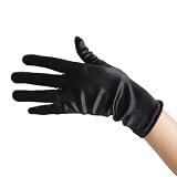 Black Satin Gloves (wrist Length) ~ Great for Formal, Wedding, Theatrical,... by SeasonsTrading