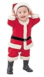 （ミス　ユー）Miss You　 キッズクリスマス仮装服　　女の子ワンピース　サンタワンピース　男の子サンタ服　クリスマス　帽子付き　80cm-100cm (90, 男児)