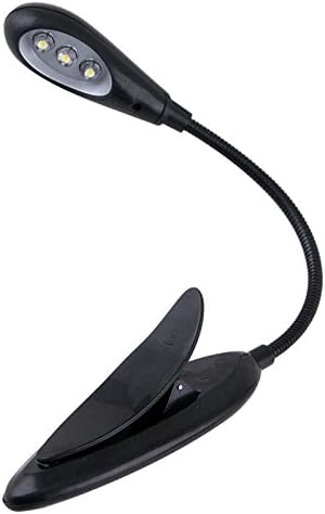 Mini Flexible Clip-On Bright Book Light Laptop White LED Book Reading Light Lamp 3 LED