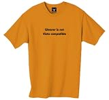 Wearer is not Vista compatible 100% Cotton Unisex Tee with funny Beware of the Geek Joke Text
