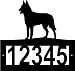 Custom Crafted BELGIAN MALINOIS Steel Address Sign