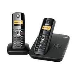 Gigaset A585 Duo Schnurlostelefon mit zus�tzlichem Mobilteil (3,61 cm (1.42 Zoll) Schwarz-Wei�-Display, Freisprechfunktion) pianoschwarz