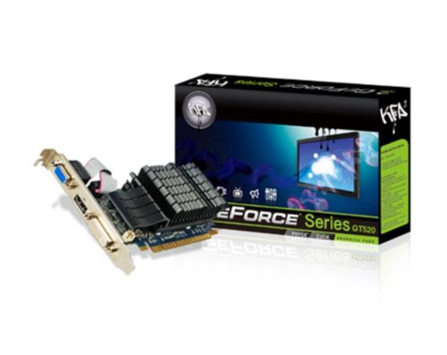 KFA NVIDIA GeForce G210 Grafikkarte (PCI-e, 512MB, GDDR3 Speicher, DVI, HDMI, Passiv) Preisvergleich