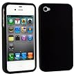 Apple iPhone 4 & 4S Rubberized Snap-On Protector Hard Case, Black