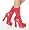 5 Inch Sexy High Heeled Ankled Boot Stack Heel w/ 1 1/2 Inch Platform Red Patent Size: 6