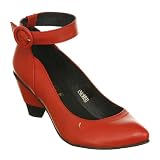 Office Drop In The Ocean Red Leather - 7 Uk