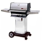 MHP Gas Grills TJK2 Propane Gas Grill W SearMagic Grids On Stainless Cart