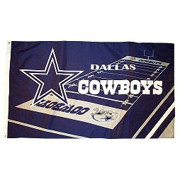 Dallas Cowboys NFL Field Design 3'x5' Banner Flag
