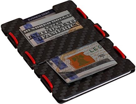 slimTECH Men's Carbon Fiber Front Pocket Card Case Wallet One Size Red