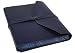 Positano Navy Hand Brushed Italian Italian Leather Journal With Marbled Pages Large Size (15cm x 21cm)