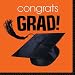 Congrats Grad Orange Lunch Napkins 36ct