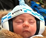 Em's 4 Bubs Baby Earmuffs (Blue & White Headband)