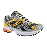 Saucony Kids Youths Grid Nitrous Grey Orange Leather Running Shoes by Saucony