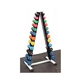 Neoprene Dumbbell Set- 12 Pairs; 1-10, 12 & 15lb Rack not included