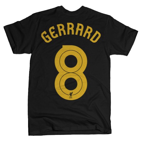 Official Liverpool FC Steven Gerrard Hero T-Shirt Black