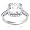 Sterling Silver and Cushion-Cut Cubic Zirconia Wedded Bliss Ring