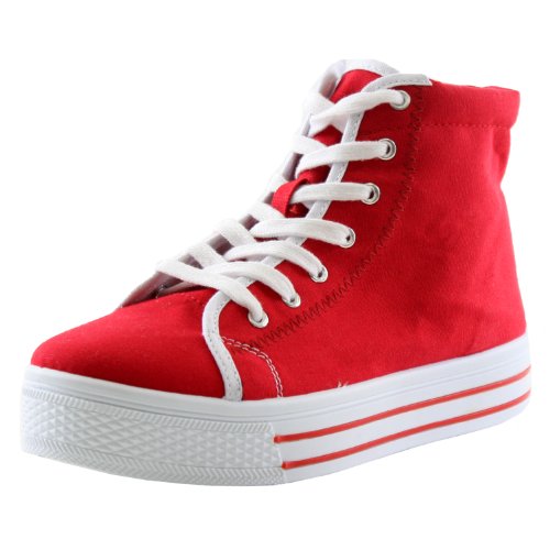 Qupid MANIAC-05 Street Casual Lace Up High Top Platform Sneaker Shoe