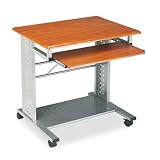 Medium Cherry Mayline Eastwinds Argo Mobile Metal , Wood Computer Desk