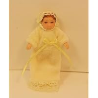 Dollhouse Miniature Sweet Baby Girl Doll in Porcelain