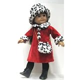 American Girl Locker Leopard Print Velvet Coat with PURSE - fits American Girl 18" Doll Clothes ~ American Girl Pink