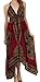 Sakkas Women's Batik Medallion Handkerchief Hem Adjustable Dress