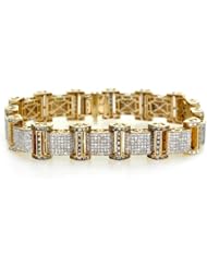 6.00 CT, White Round Brilliant Diamond Bracelet Micro-pave & Channel Setting in 14K Yellow Gold