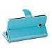 Nexus 6 Case, J&D [Stand View] Nexus 6 Wallet Case [Leather Folio] [Stand Feature] Premium Protective Wallet Case Genuine Leather Case for Goole Nexus 6 (Aqua)