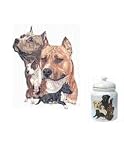 10 Porcelain Treat Jar - Barbara Keith's Gallery Collection of American Staffordshire Terriers