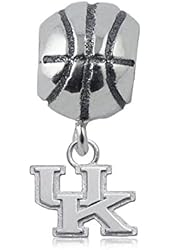 NCAA Kentucky Wildcats .925 Sterling Silver Basketball Charm Bead, Kentucky Jewelry