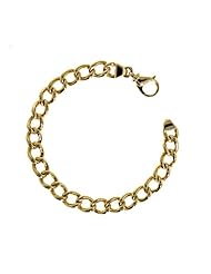 CleverEves 14Kt Yellow Gold Round Curb 8.8mm Bracelet
