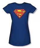 Superman S Shield Juniors S/S T-shirt in Royal by DC Comics