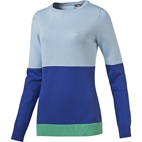 プーマ アウター パーカ＆スウェット Puma Women's Colorblock Golf Sweater Cool Blue [並行輸入品]