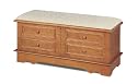 Bench Seat Style Padded Pine Cedar Wood Chest Southern Style