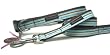 Trish Hampton - Handmade 3/8" Adjustable Dog Collar (Light Blue Chocolate Multi Stripe) Small