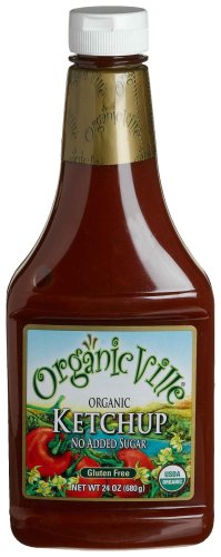 Organicville Organic No Added Sugar Ketchup, Gluten Free, 24-Ounce Bottles (Pack of 4) by Agave Nectars