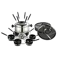 Edelstahl Fondue Fond� Set Drehkarussel 28 Teile f�r 6 Personen inkl. Teller