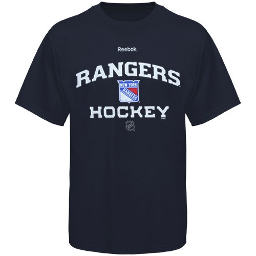 NHL New York Rangers Authoritative Dark Navy Short Sleeve Tee (Dark Navy, X-Large)