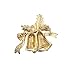 LUX ACCESSORIES Christmas Holiday Xmas Church Bells Brooch Pin