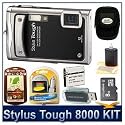 Olympus Stylus Tough 8000 12MP 2.7 LCD Digital Camera (Black) Sensible Mega Bundle