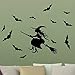 Halloween Witch Wall Art Sticker Door Stairs Living Room Bedroom Decor Teenager Kids Children Decal Murals Wallpaper Poster Party Decoration